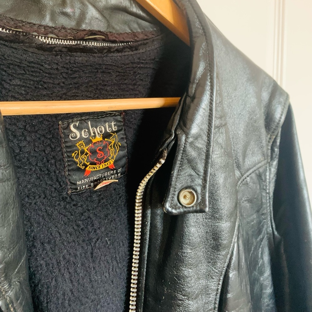 Vintage Men’s Schott Leather Jacket View 2